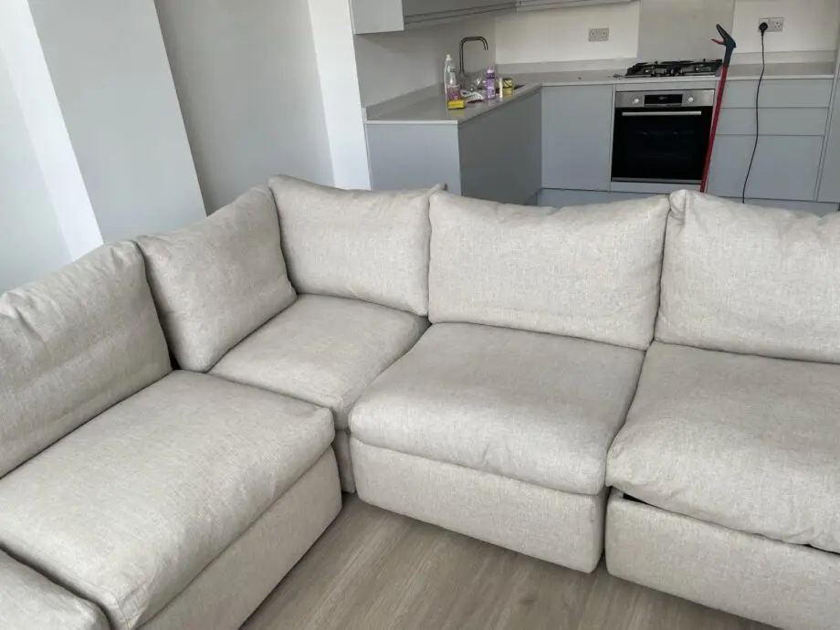Loaf Chatnap modular Even Sided Storage Corner Sofa In Thatch house Fabric.