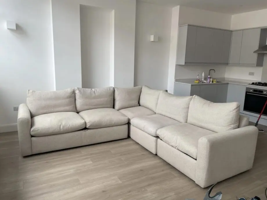 Loaf Chatnap modular Even Sided Storage Corner Sofa In Thatch house Fabric.