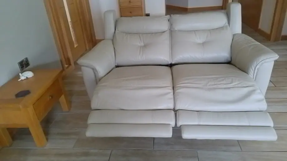Leather Reclining 2 Seater Settee