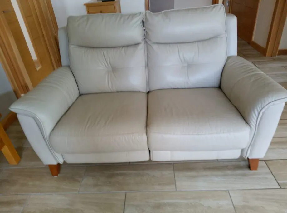 Leather Reclining 2 Seater Settee
