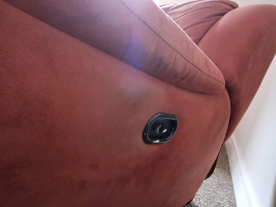Dark red 2 seater powered recliner