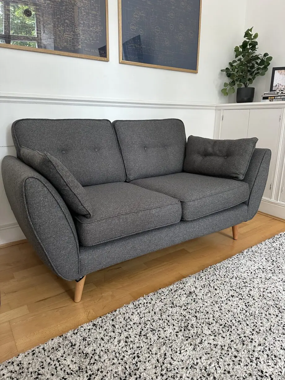 French Connection x DFS Zinc Grey 2 Seater Sofa