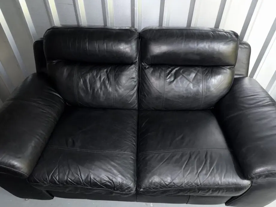 Black Leather Sofa