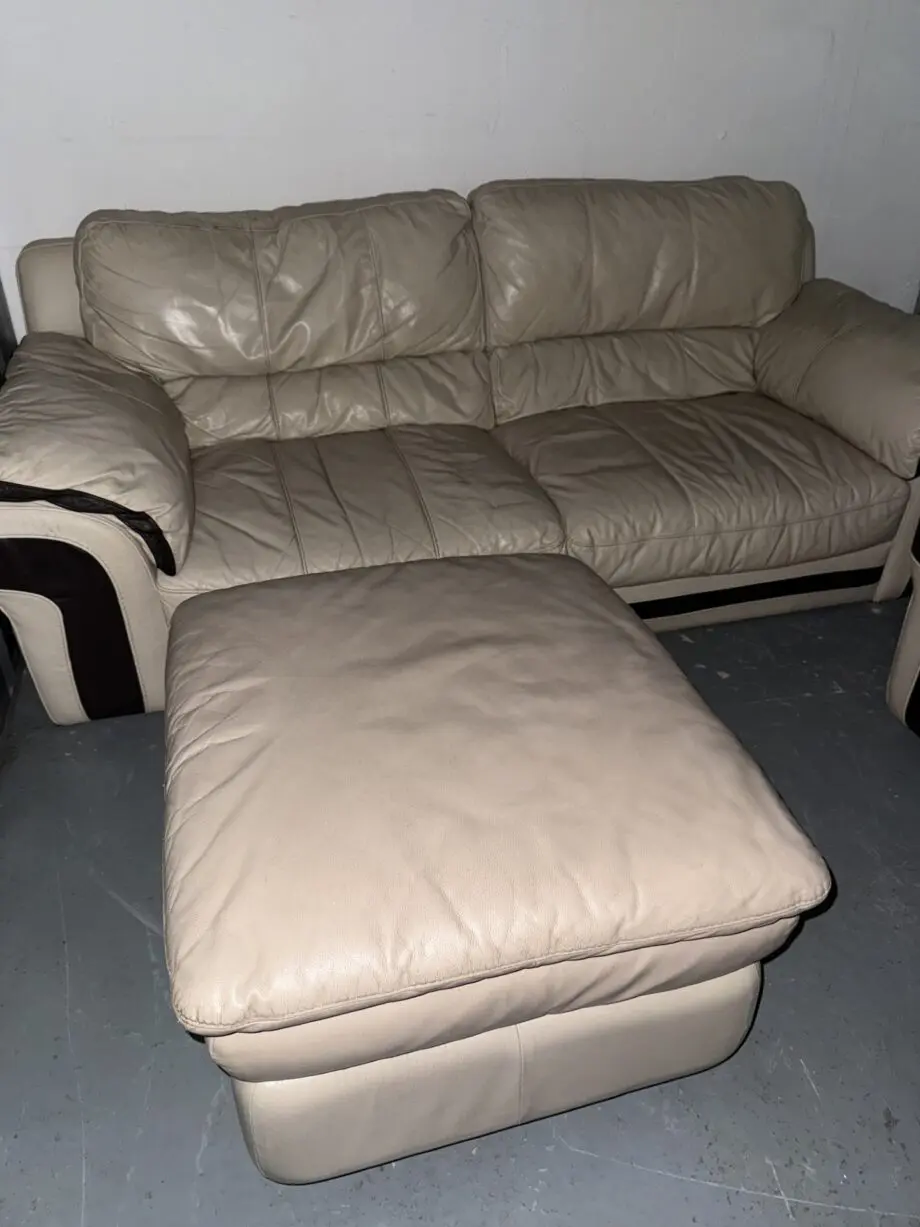 Beige Three Living Room Sofa Set