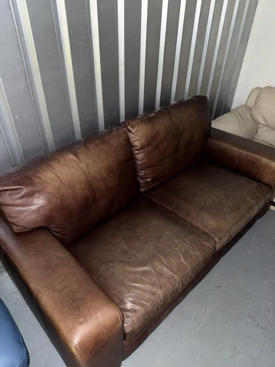 Brown Leather Sofa