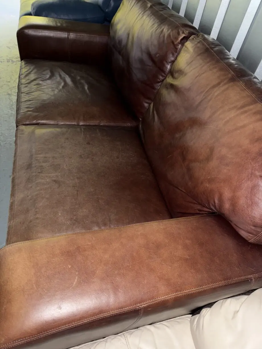 Brown Leather Sofa