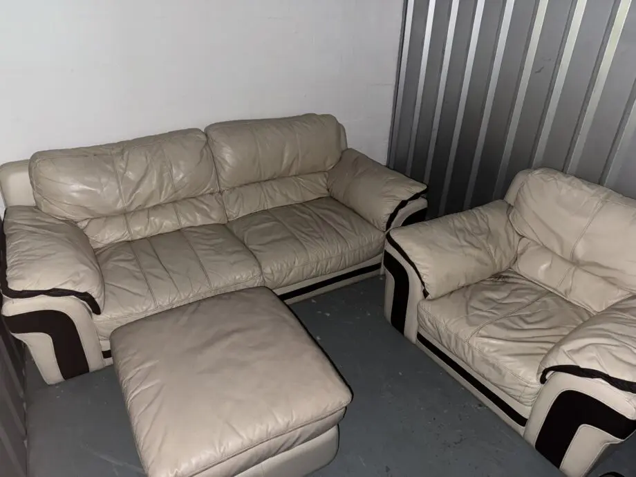 Beige Three Living Room Sofa Set