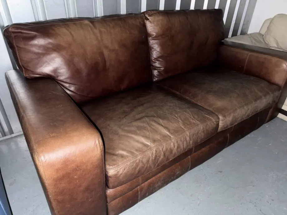 Brown Leather Sofa