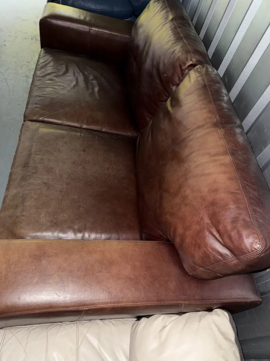 Brown Leather Sofa