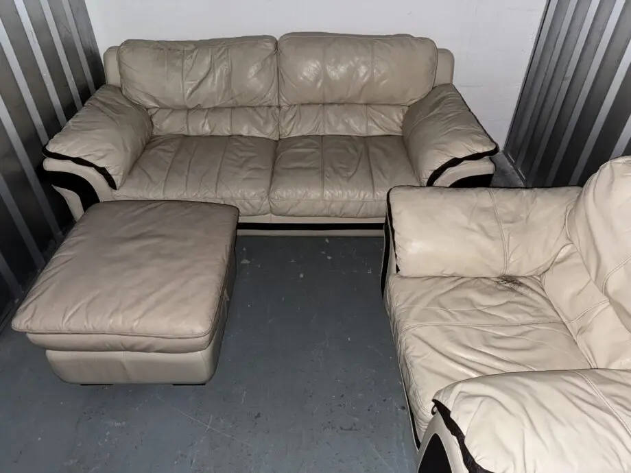 Beige Three Living Room Sofa Set