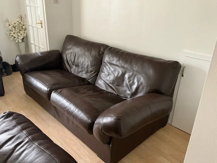 3 Seater Leather Sofa - John Lewis, Leather in Nature Brown