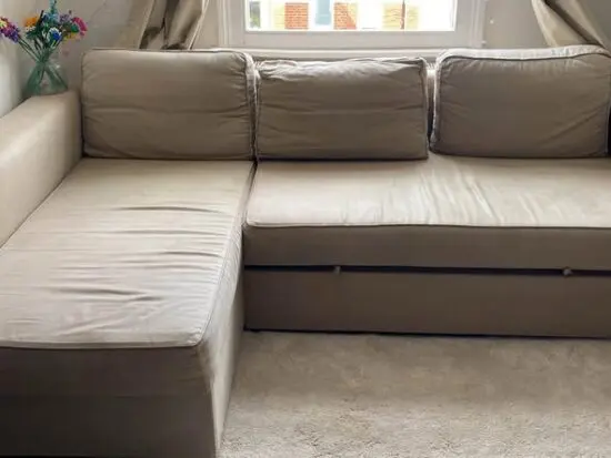 IKEA Beige Corner Sofa With Storage
