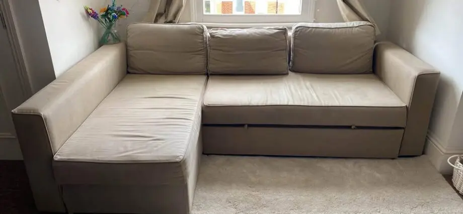 IKEA Beige Corner Sofa With Storage