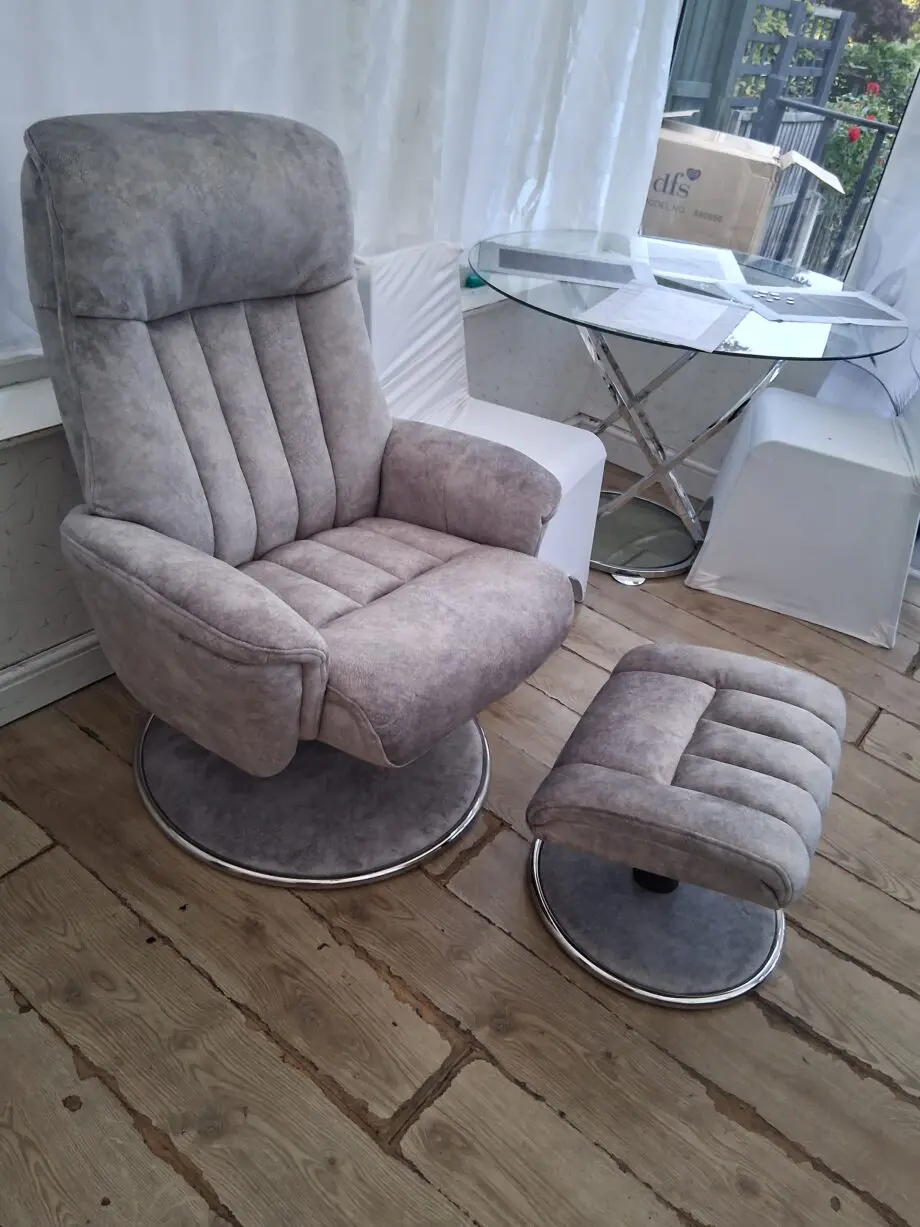 Grey sofa chair