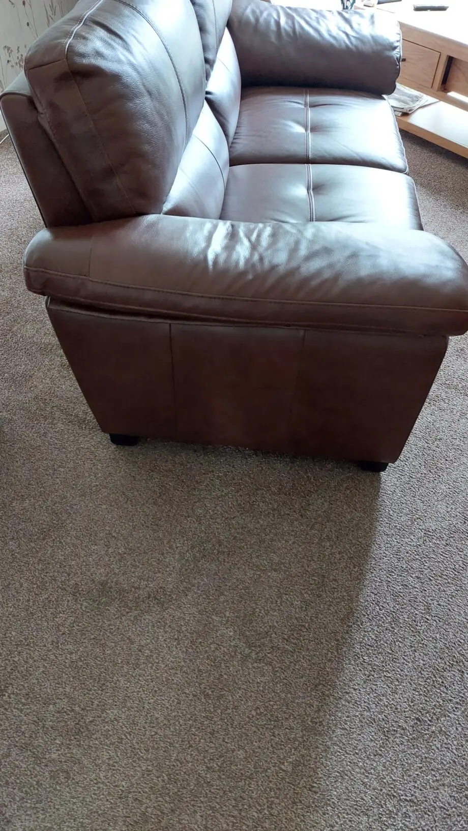 Brown 2 seater Leather sofa