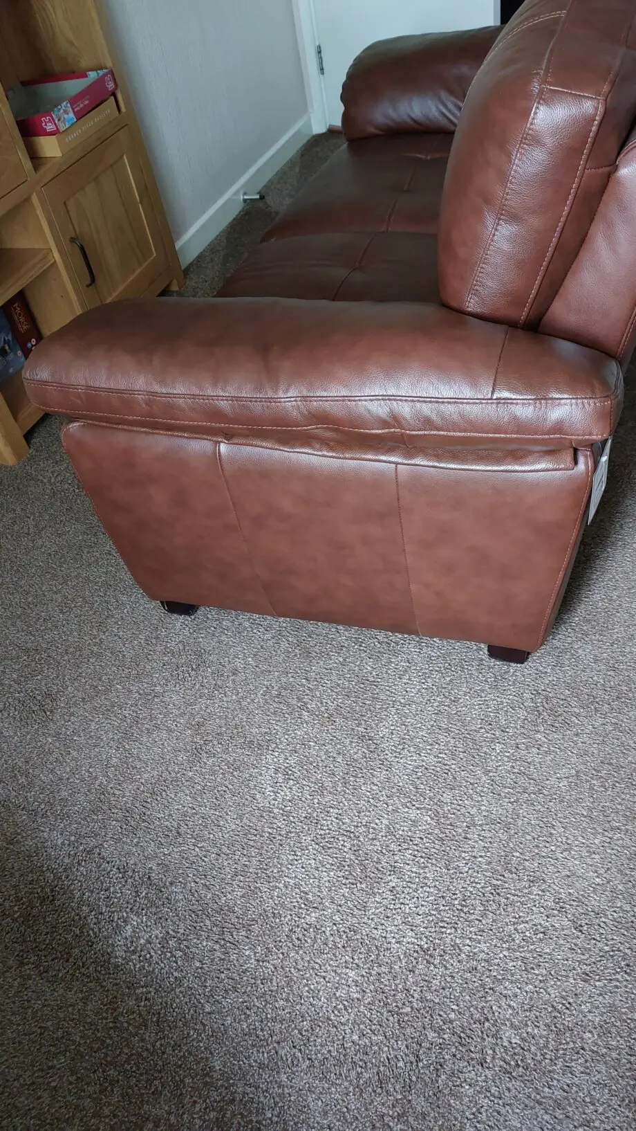 Brown 2 seater Leather sofa