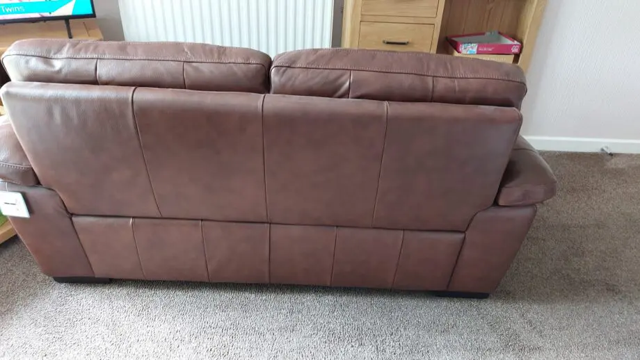 Brown 2 seater Leather sofa