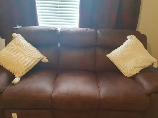 Brown 3 seater electric recliner sofa originally from dfs