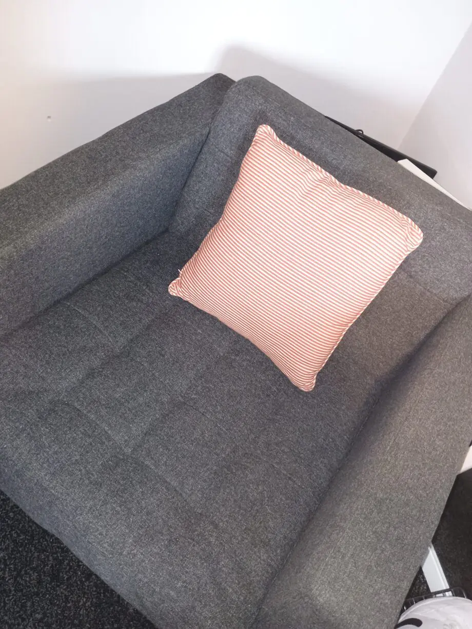 Grey 3 seater sofa with matching chair