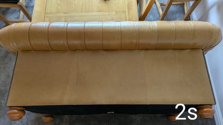Pair of genuine leather SAXON chesterfield sofas