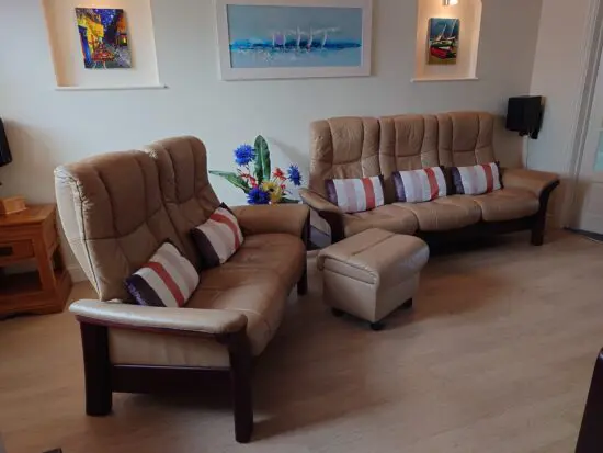 Stressless® “Windsor” Two and Three Seater Sofas with Matching Ottoman (Footstool)