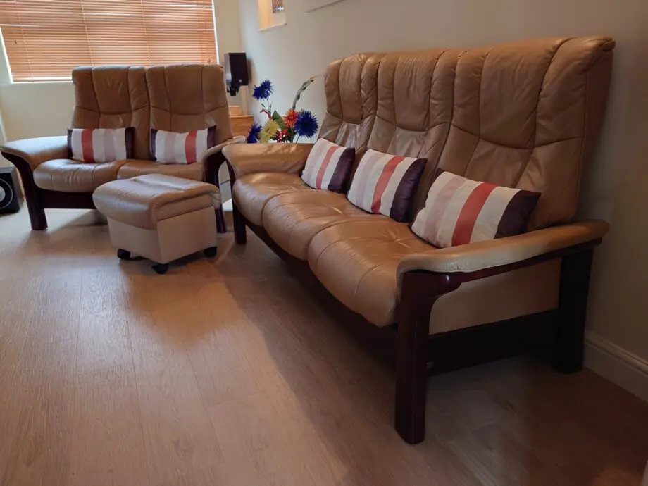 Stressless® “Windsor” Two and Three Seater Sofas with Matching Ottoman (Footstool)