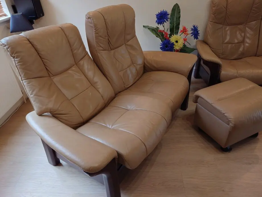 Stressless® “Windsor” Two and Three Seater Sofas with Matching Ottoman (Footstool)