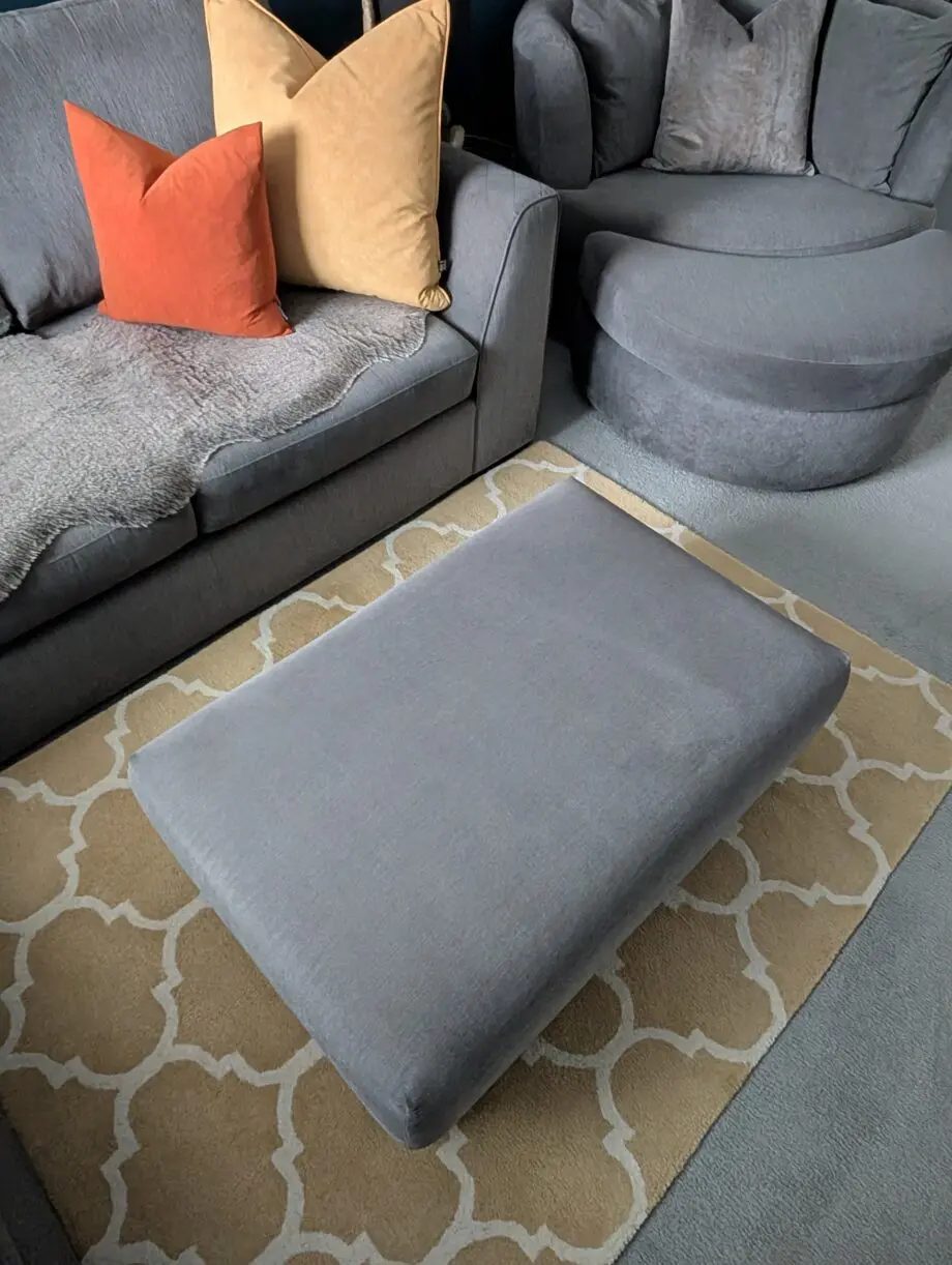 Orka DFS Grey Lefthand Corner/ Large Swivel with Footstool / Separate Footstool
