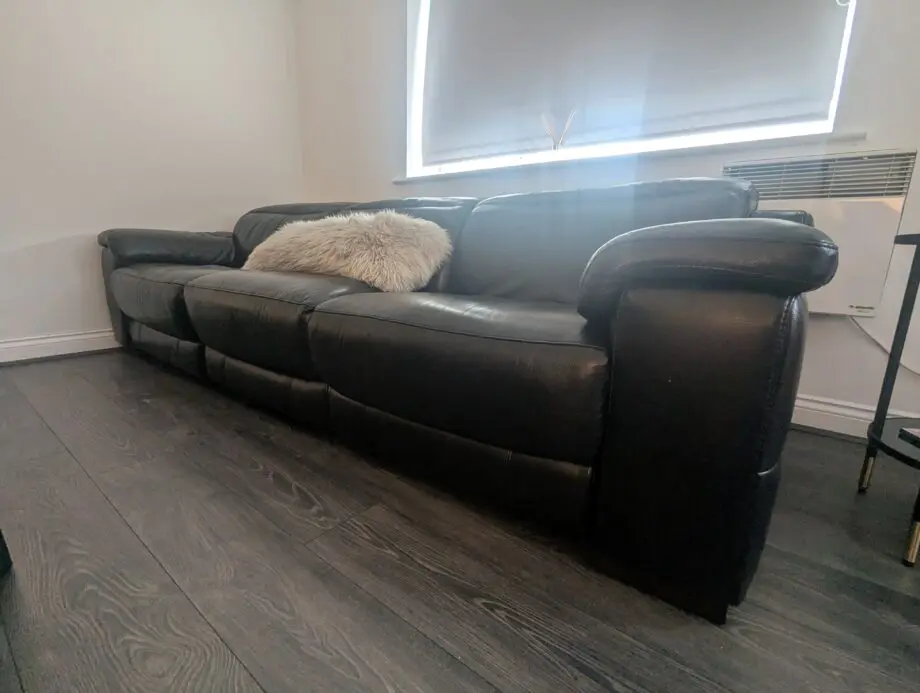 HLT Cinema style electric reclining real leather sofa