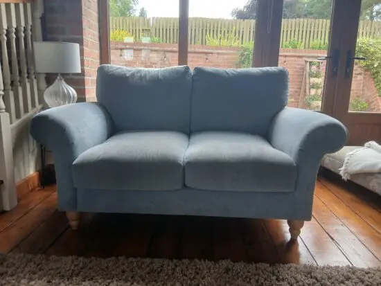 NEXT Mabel Two Seater in Fine Chenille Light Blue