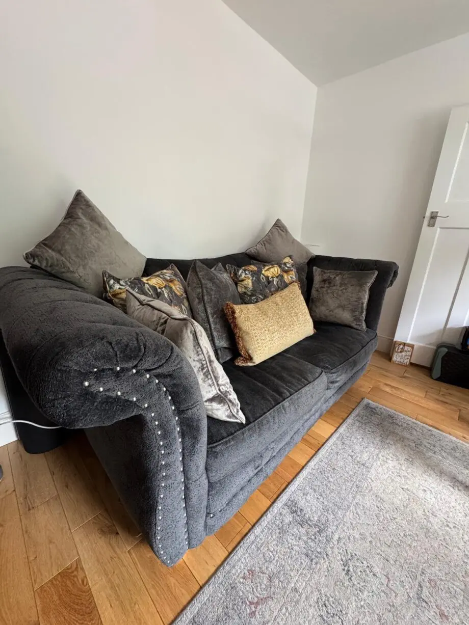 Grey Chenille Sofology Sofa and Chair