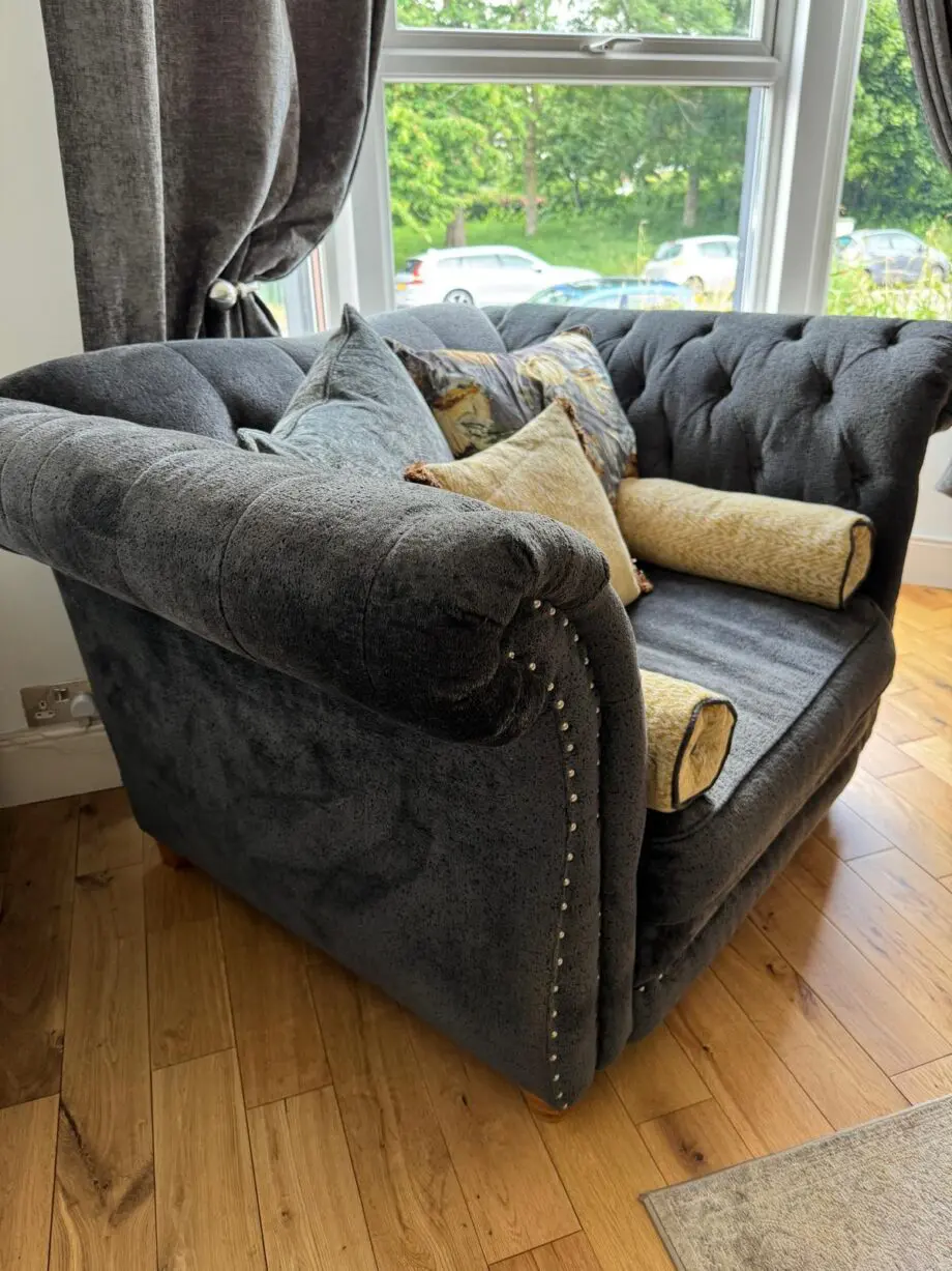 Grey Chenille Sofology Sofa and Chair