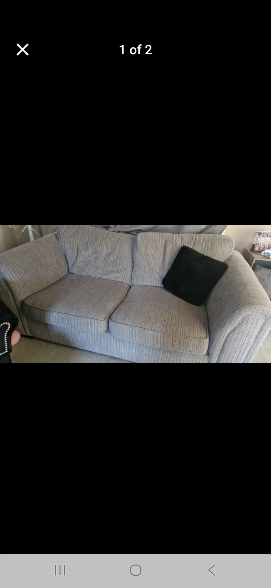 Grey/blue sofa set