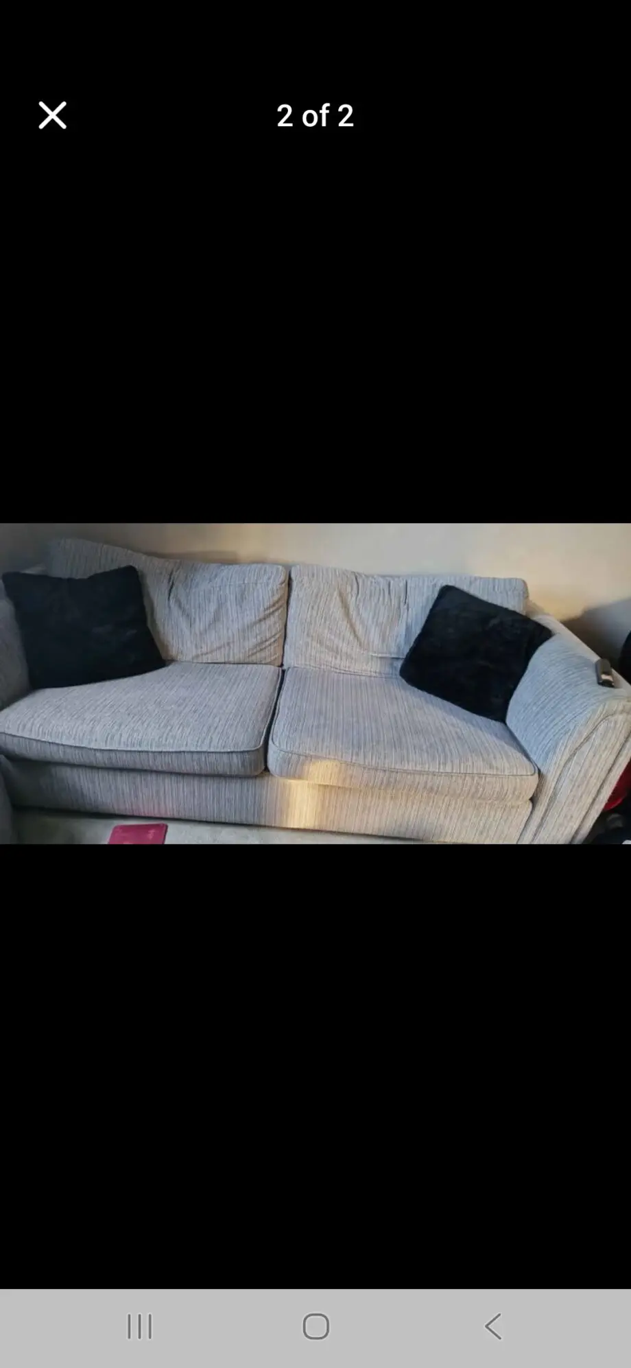 Grey/blue sofa set