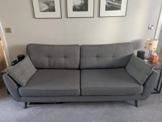 DFS French Connection Zinc 4 seater sofa (charcoal grey)