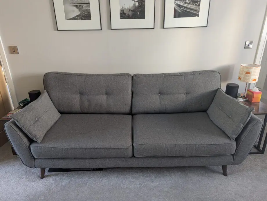 DFS French Connection Zinc 4 seater sofa (charcoal grey)