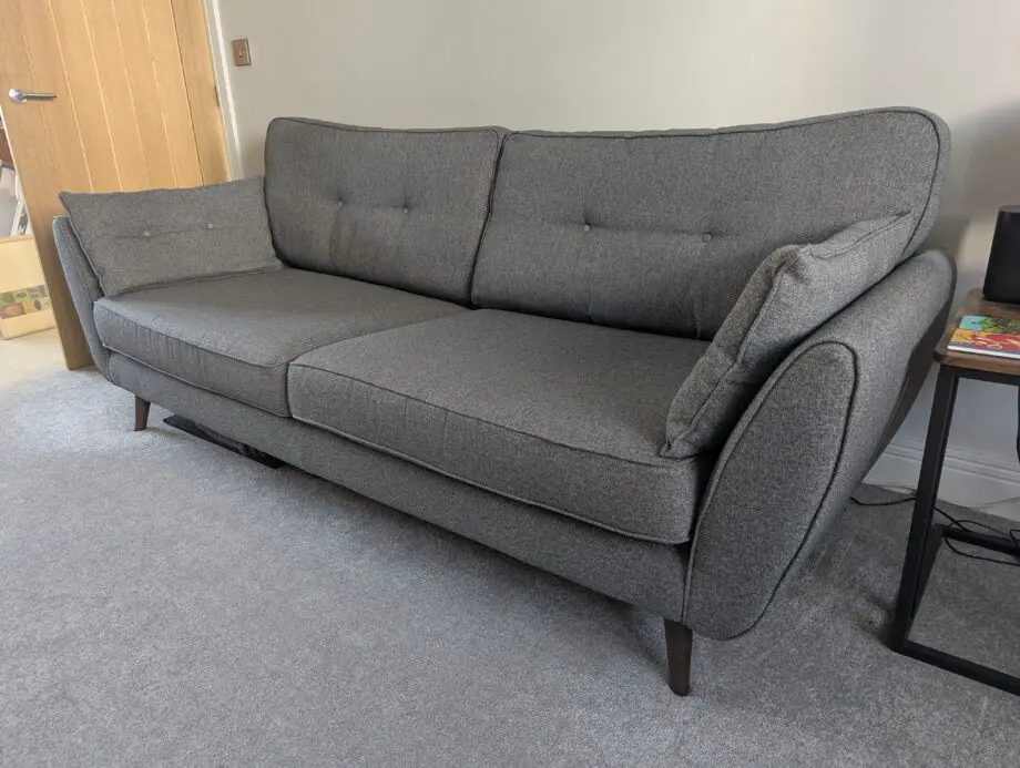 DFS French Connection Zinc 4 seater sofa (charcoal grey)
