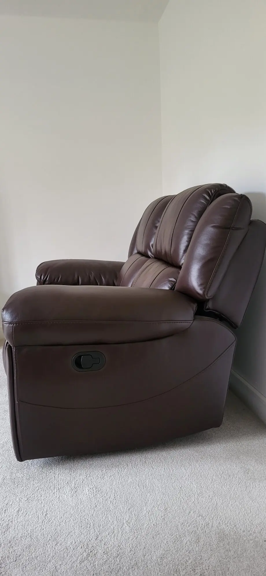 3 and 2 seater brown leather recliner sofa's