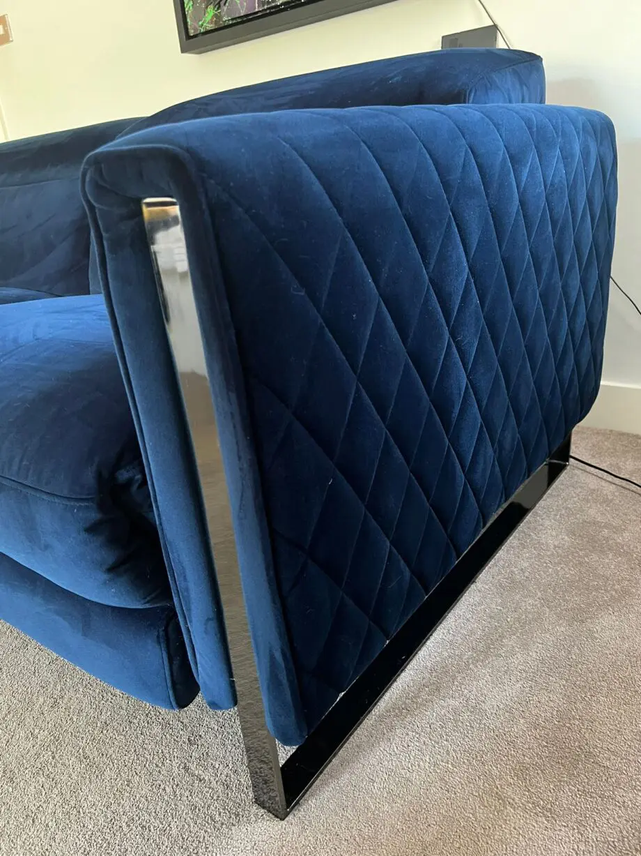 DFS Navy Velvet Electric Recyliner (DFS name Vortex Velvet)