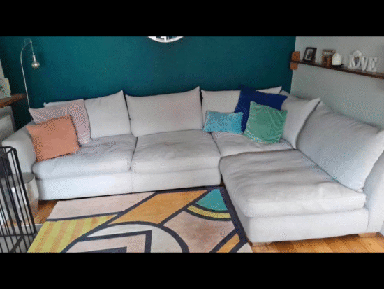 Barker and Stonehouse grey corner sofa
