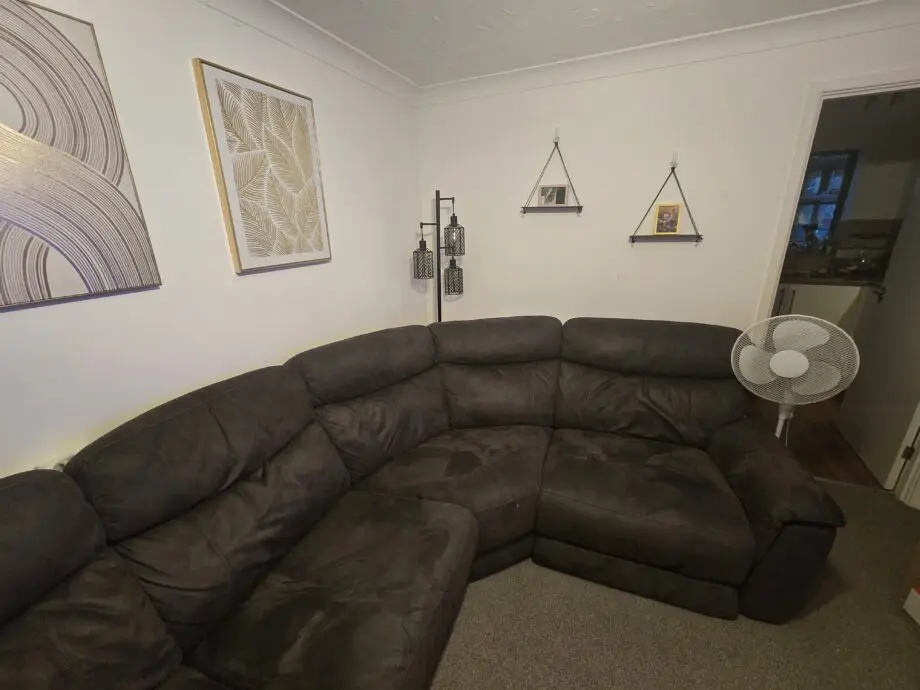 Dfs ronan power 2 corner 2 grey corner sofa