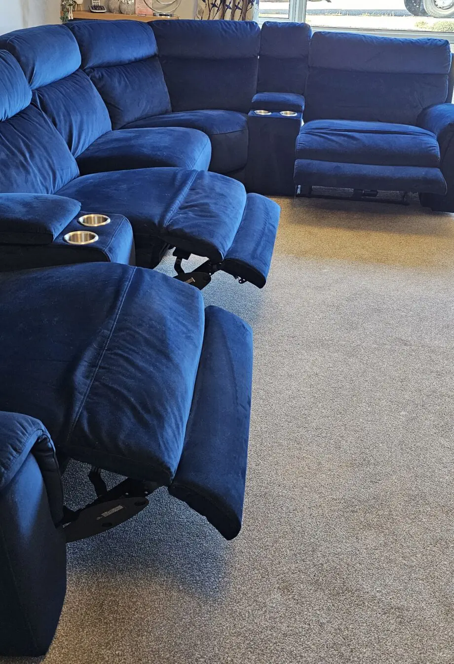 DFS Navy Blue Corner Sofa