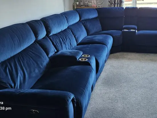 DFS Navy Blue Corner Sofa