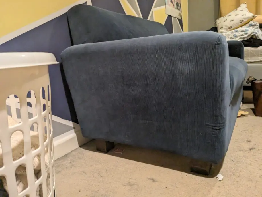 Blue 2 seater sofa