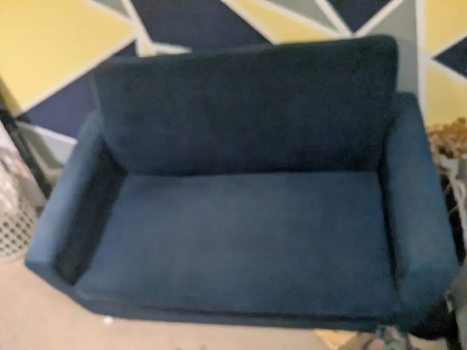 Blue 2 seater sofa