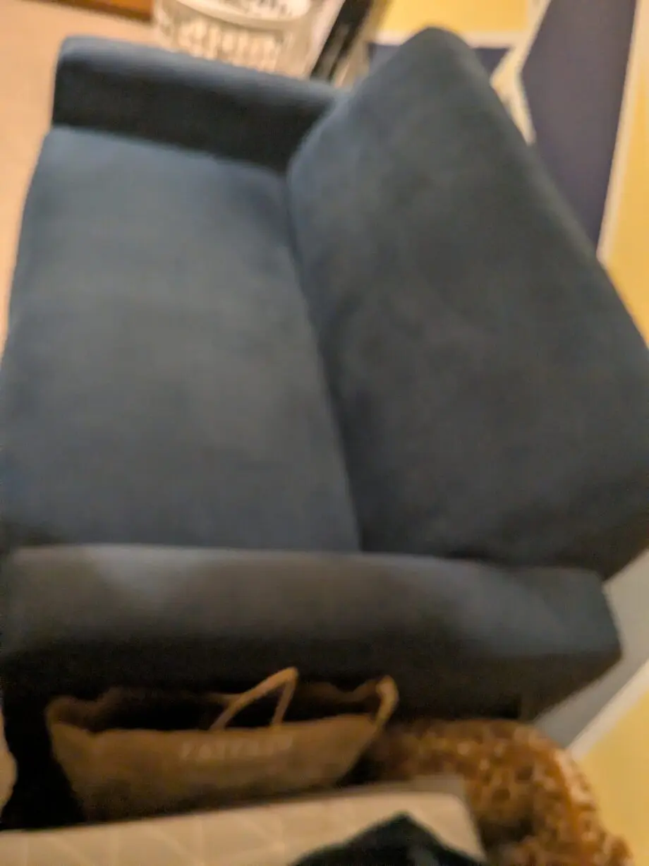 Blue 2 seater sofa
