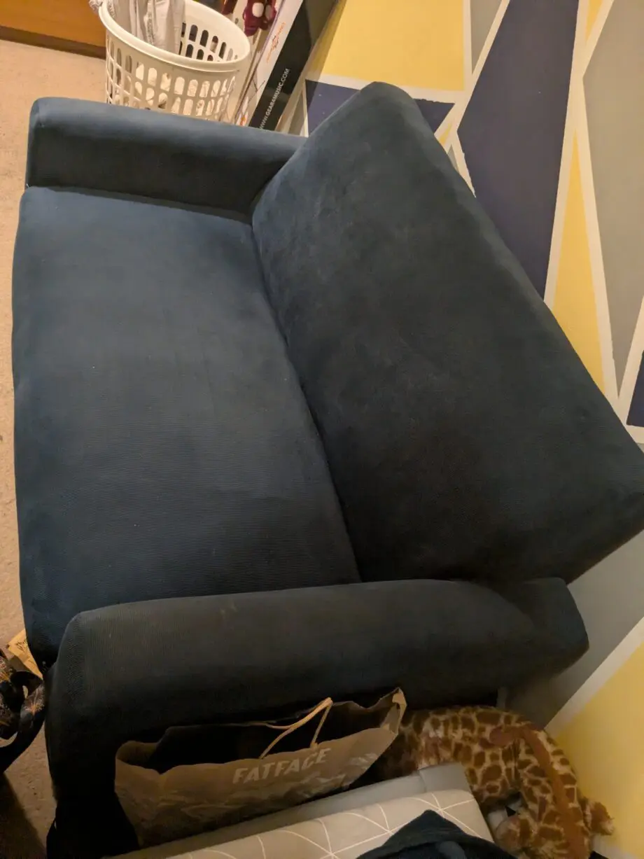 Blue 2 seater sofa
