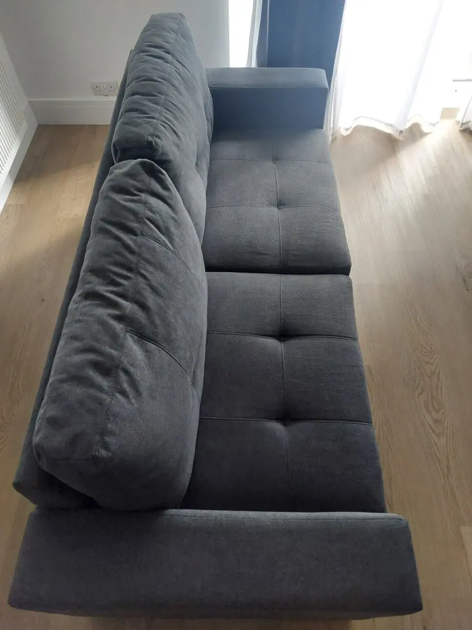 Dark Grey Large 2 Seater Couch & Single Chair