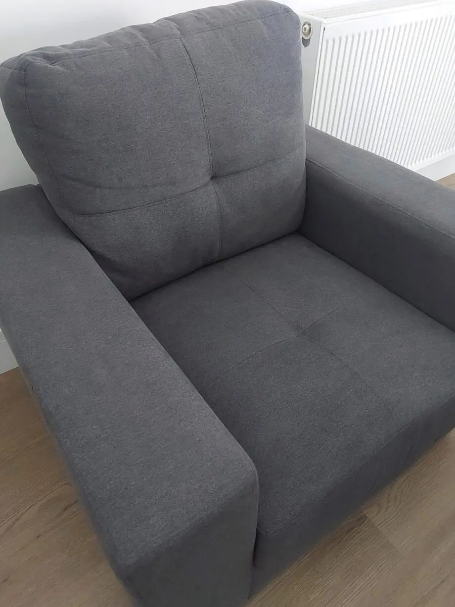 Dark Grey Large 2 Seater Couch & Single Chair