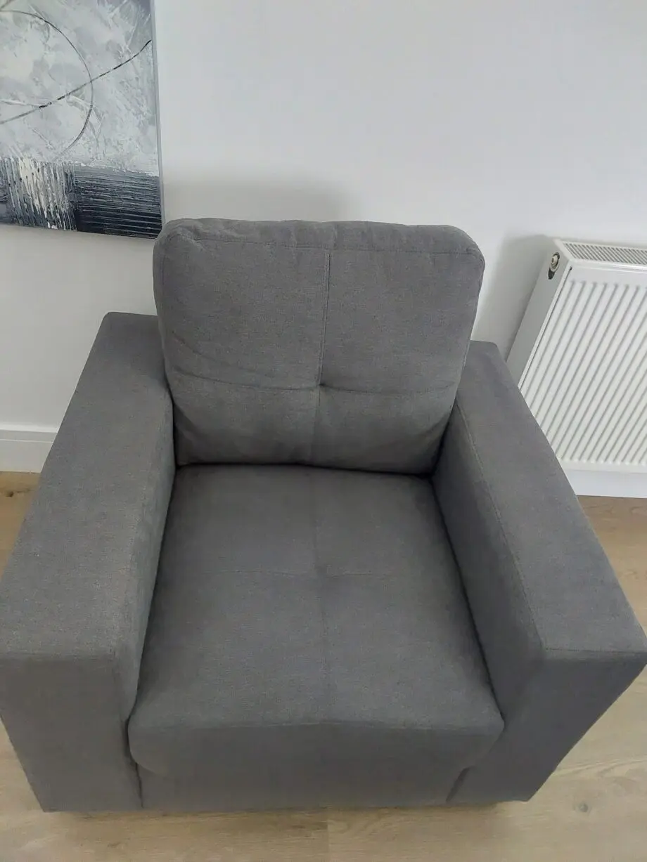 Dark Grey Large 2 Seater Couch & Single Chair
